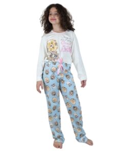 Pijama Feminino Infantil Cachorros Longo - Lua Encantada