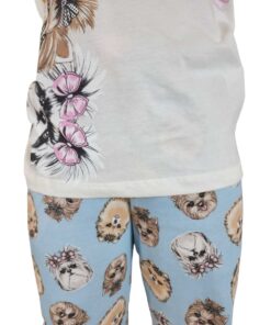 Pijama Feminino Infantil Cachorros Longo - Lua Encantada