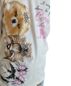 Pijama Feminino Infantil Cachorros Longo - Lua Encantada