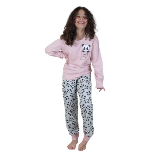 Pijama Feminino Infantil Panda Longo - Lua Encantada