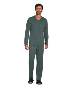 Pijama Masculino Longo Microdry Verde - Recco - 15204