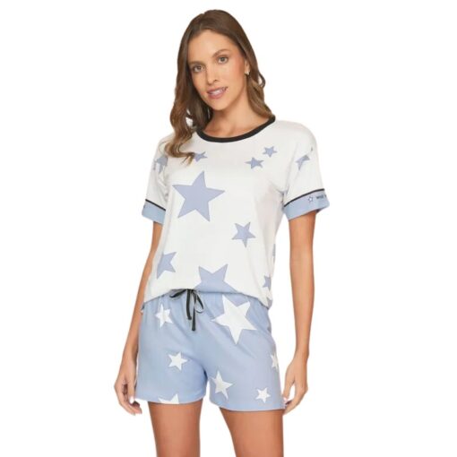 Pijama Feminino de Verão com Shorts Joyful - Lua Luá - 3904803