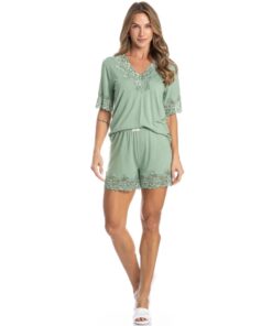 Pijama Curto Com Renda Melina - Daniela Tombini